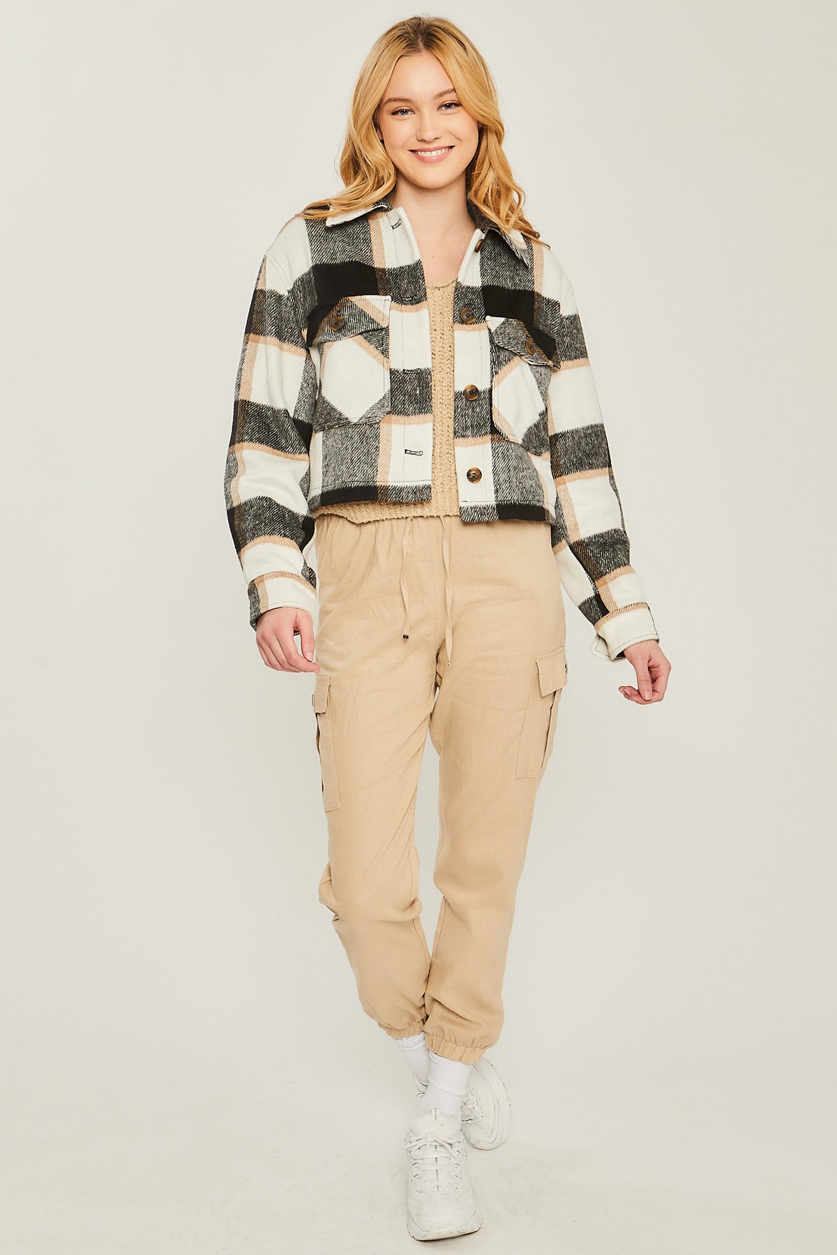Plaid Cropped Jacket