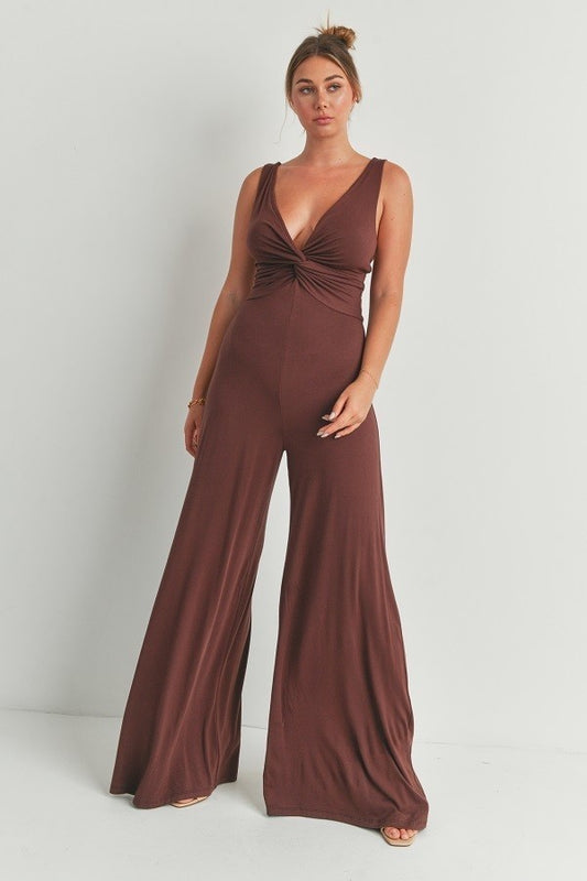 Chocolate Wide Leg Jumpsuit
