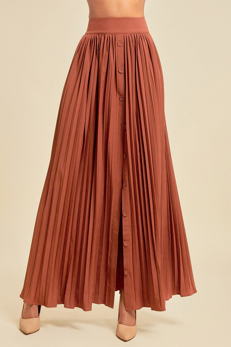 Rustic Pleated Skirt