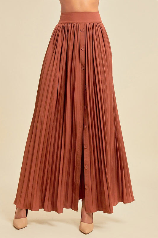 Rustic Pleated Skirt