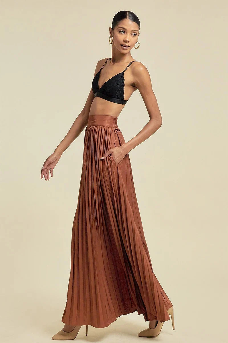 Rustic Pleated Skirt