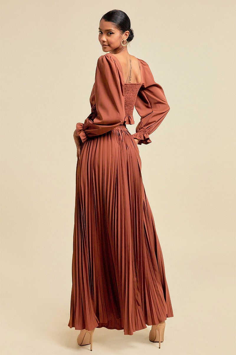 Rustic Pleated Skirt
