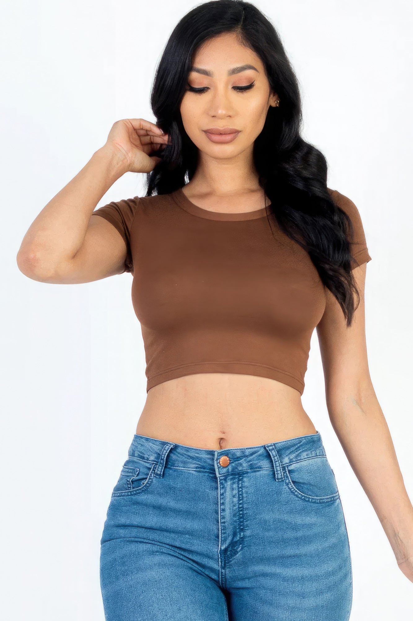 Brown Crop Top
