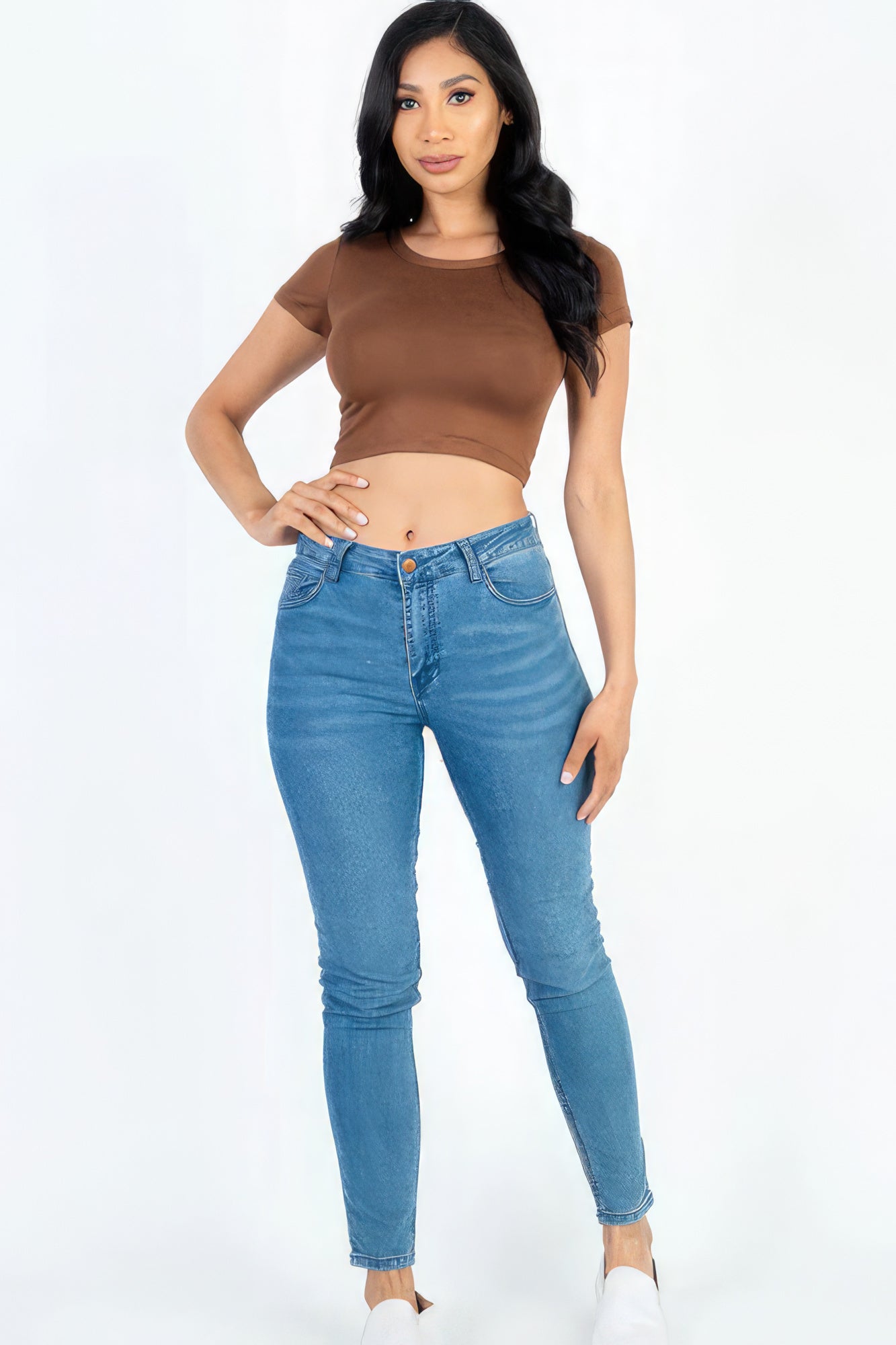 Brown Crop Top