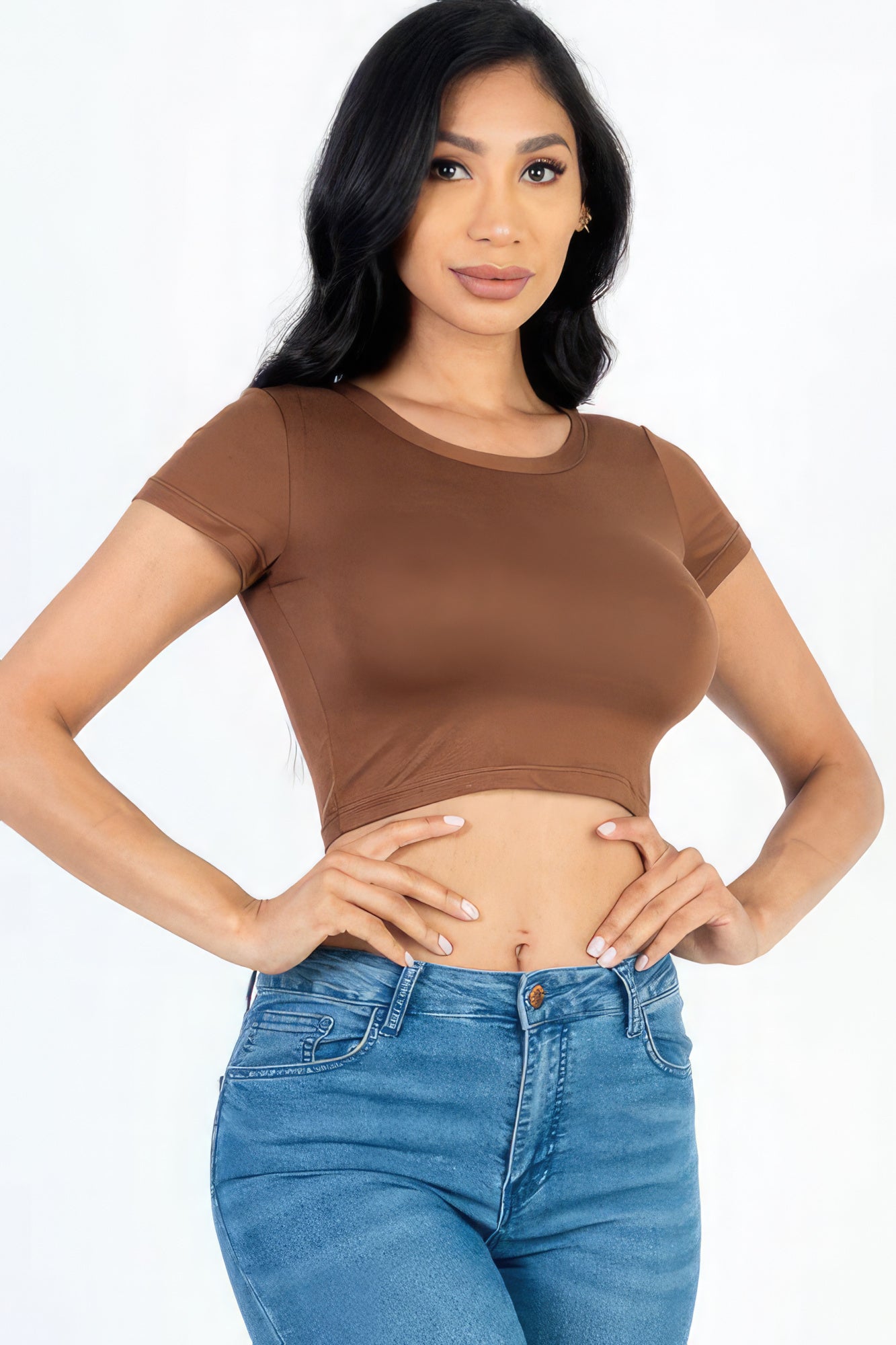 Brown Crop Top