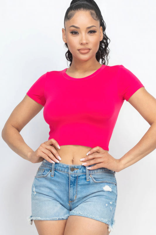 Fuchsia Crop Top