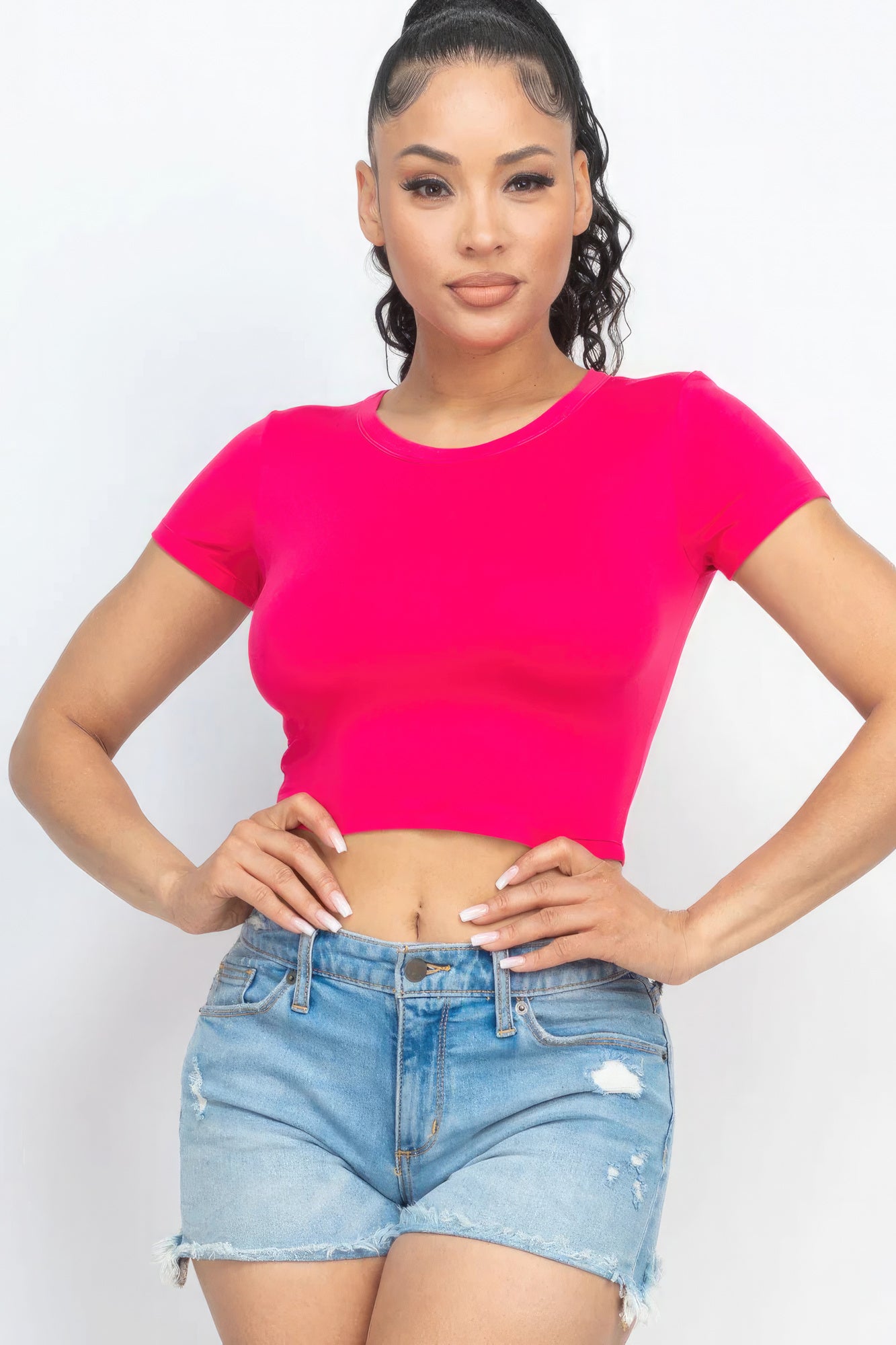 Fuchsia Crop Top