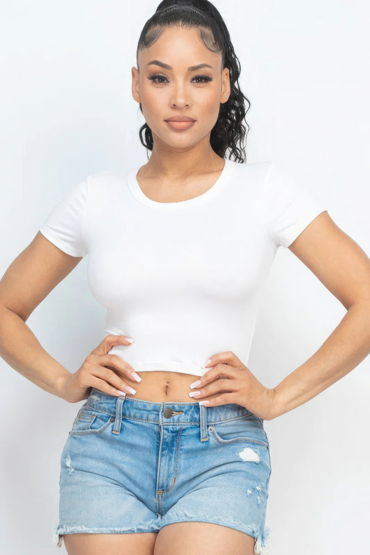 White Crop Top