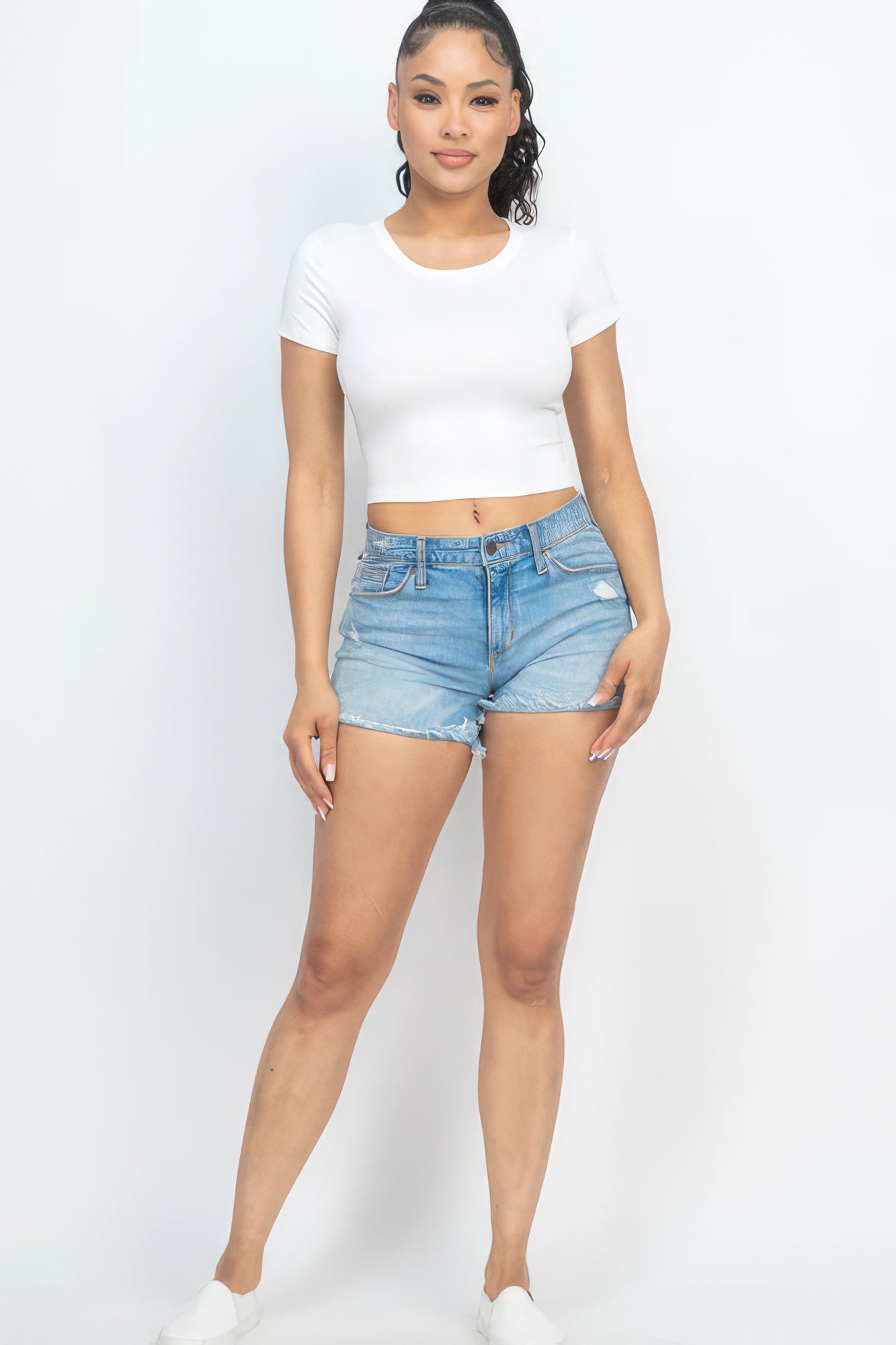 White Crop Top