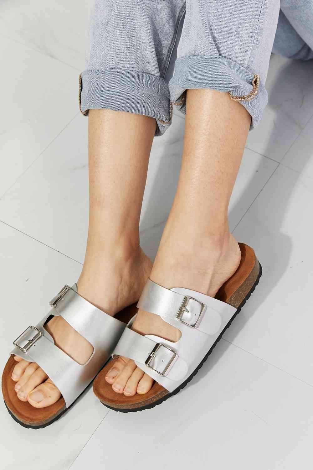 Silver Double-Banded Sandal