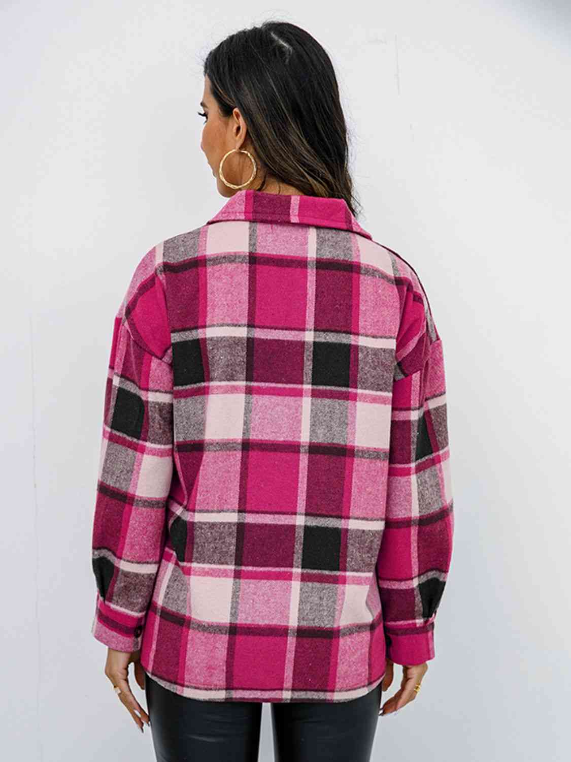Plaid Button Up Jacket