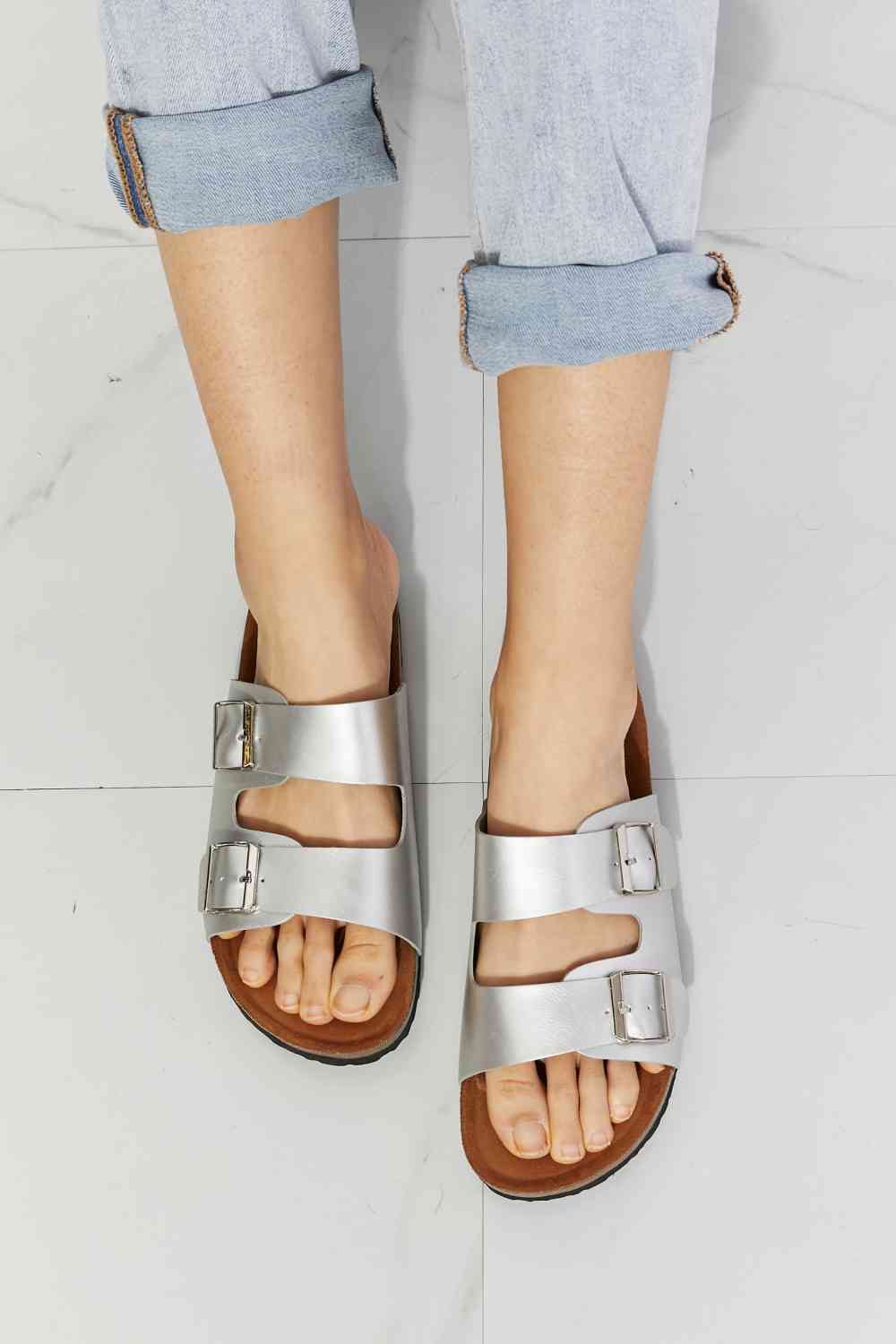 Silver Double-Banded Sandal