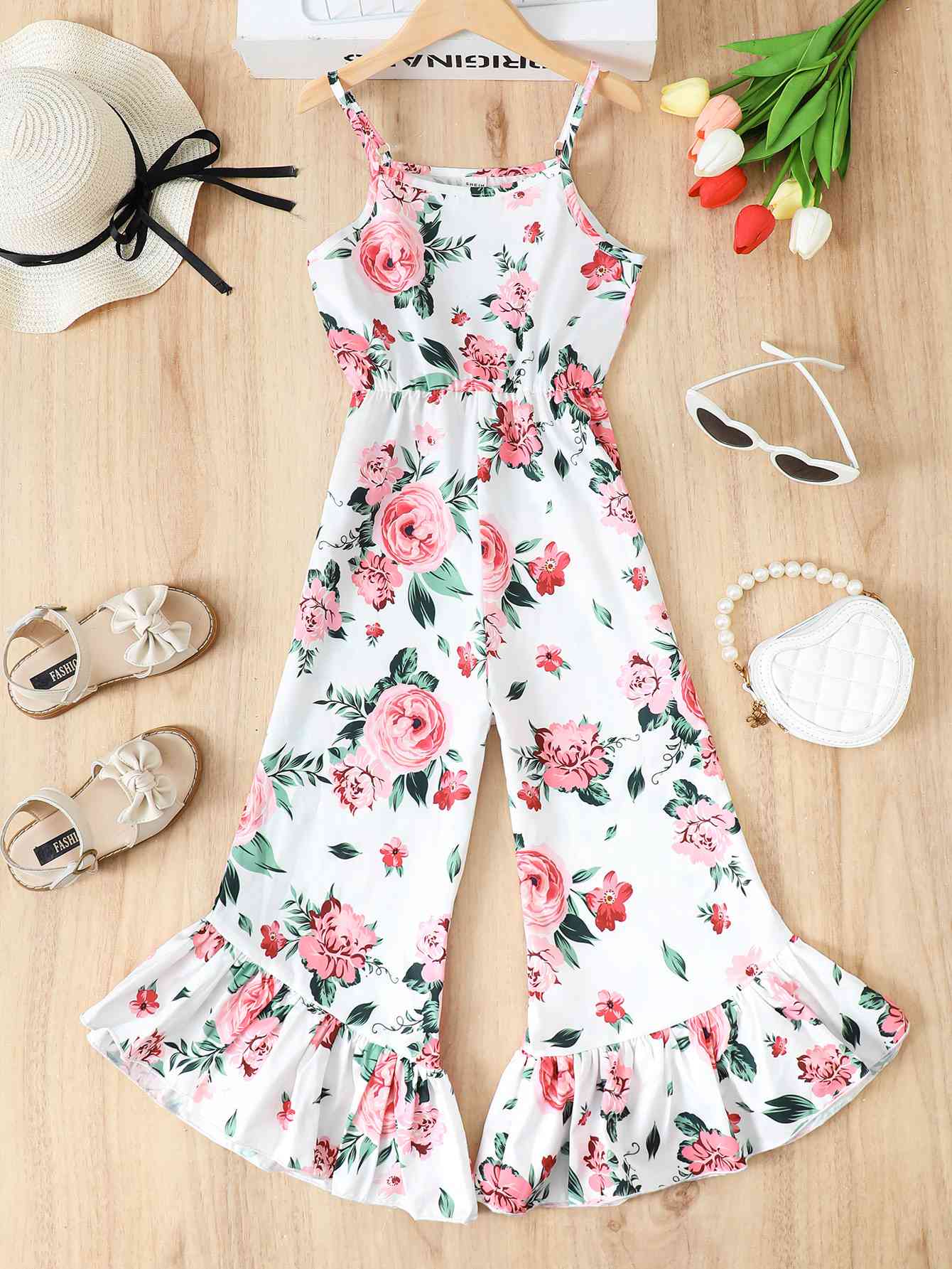 Floral Flare Leg Jumpsuit