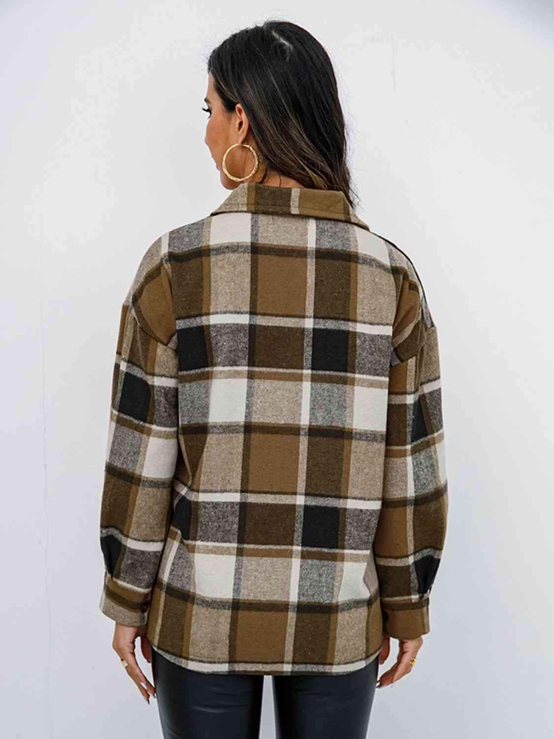 Plaid Button Up Jacket