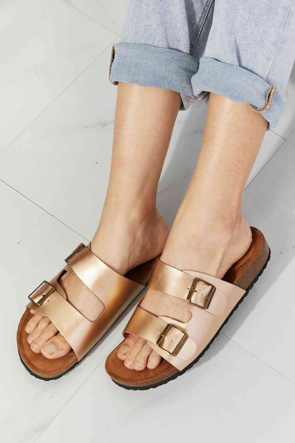 Gold Double-Banded Sandal