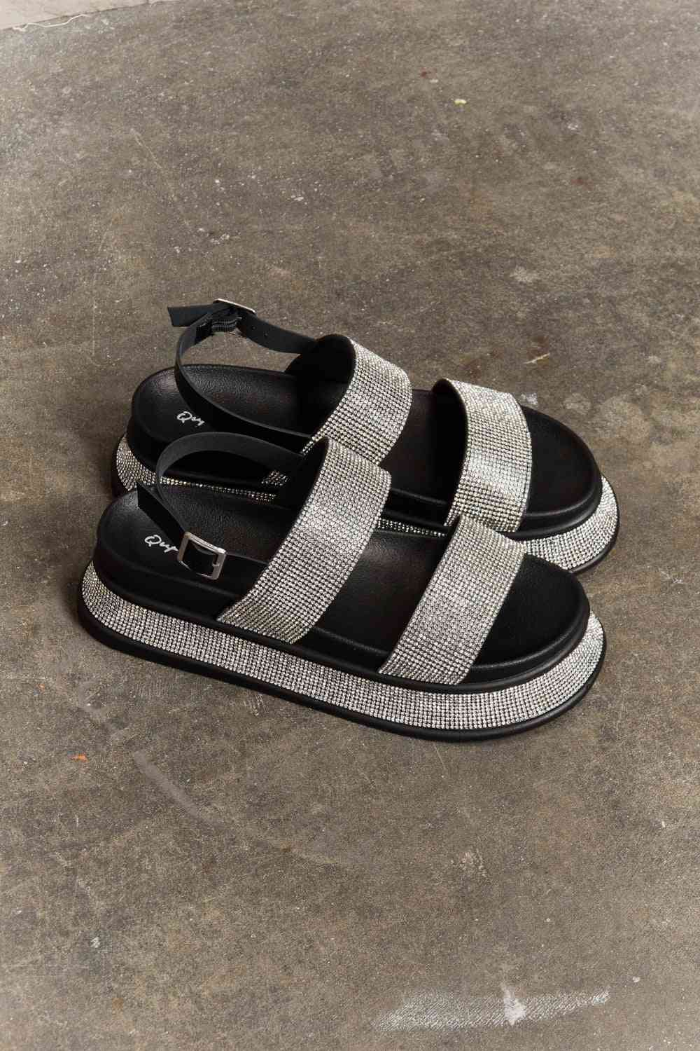 Platform Rhinestone Sandal
