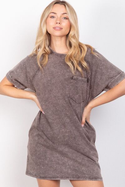 Washed Mini Tee Dress