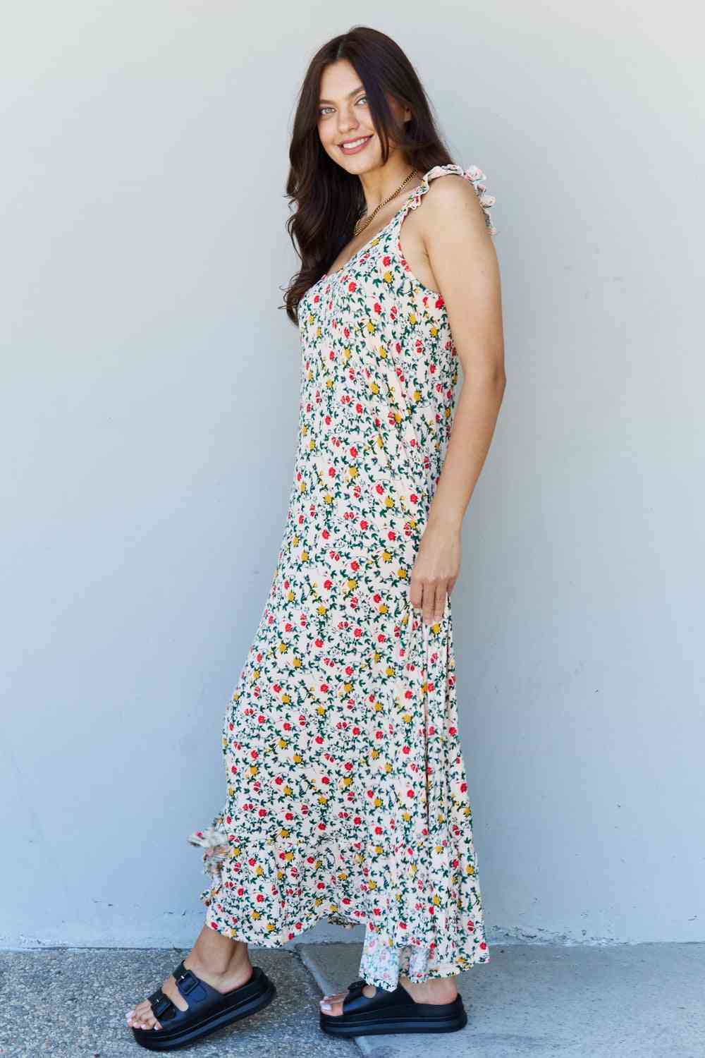 Ruffle Floral Maxi Dress