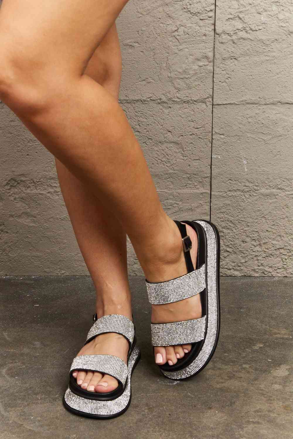 Platform Rhinestone Sandal