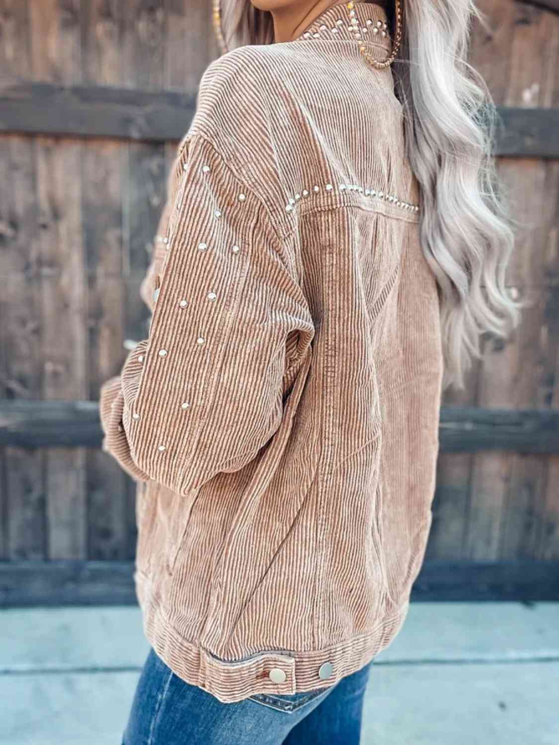Studded Button Down Jacket