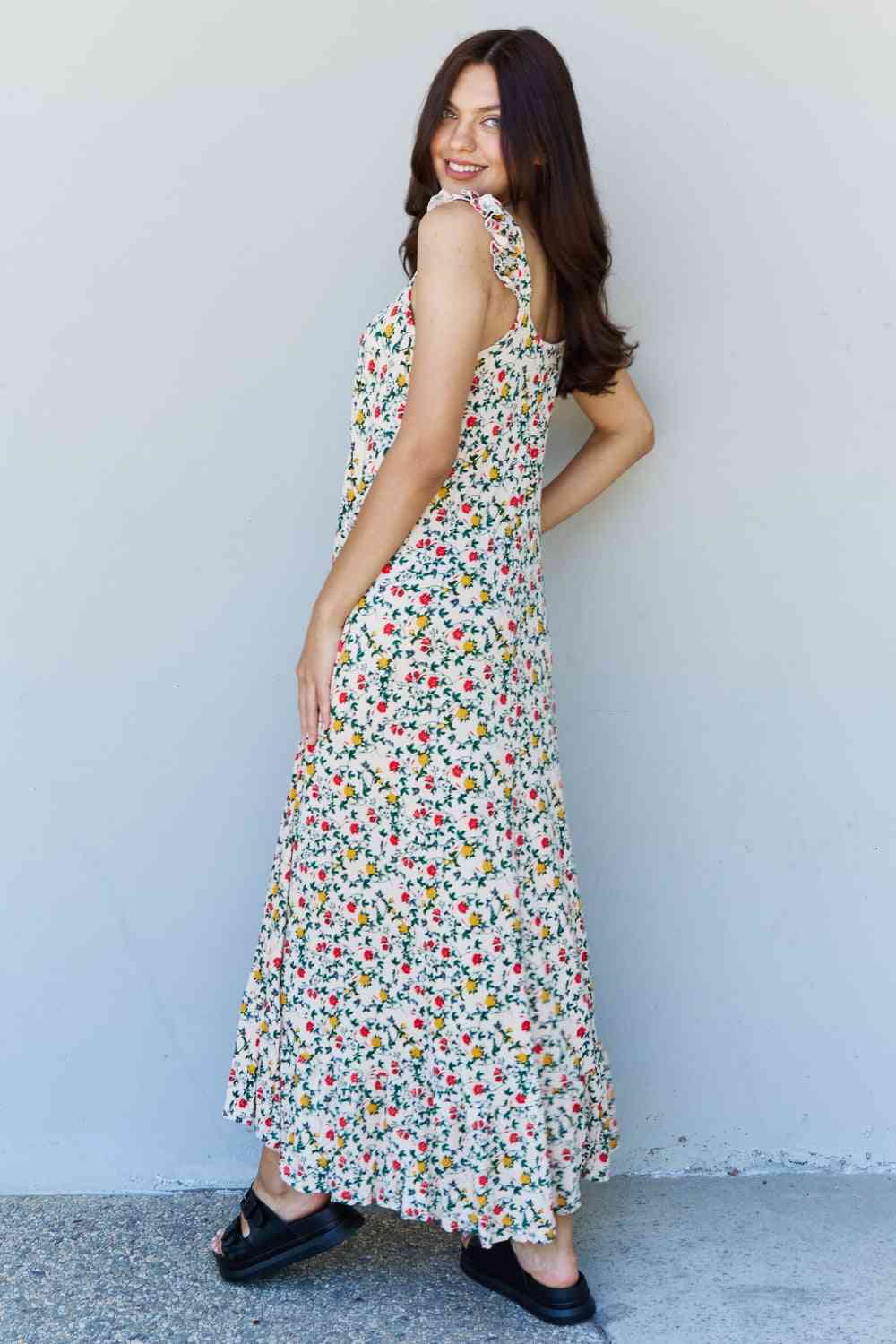 Ruffle Floral Maxi Dress