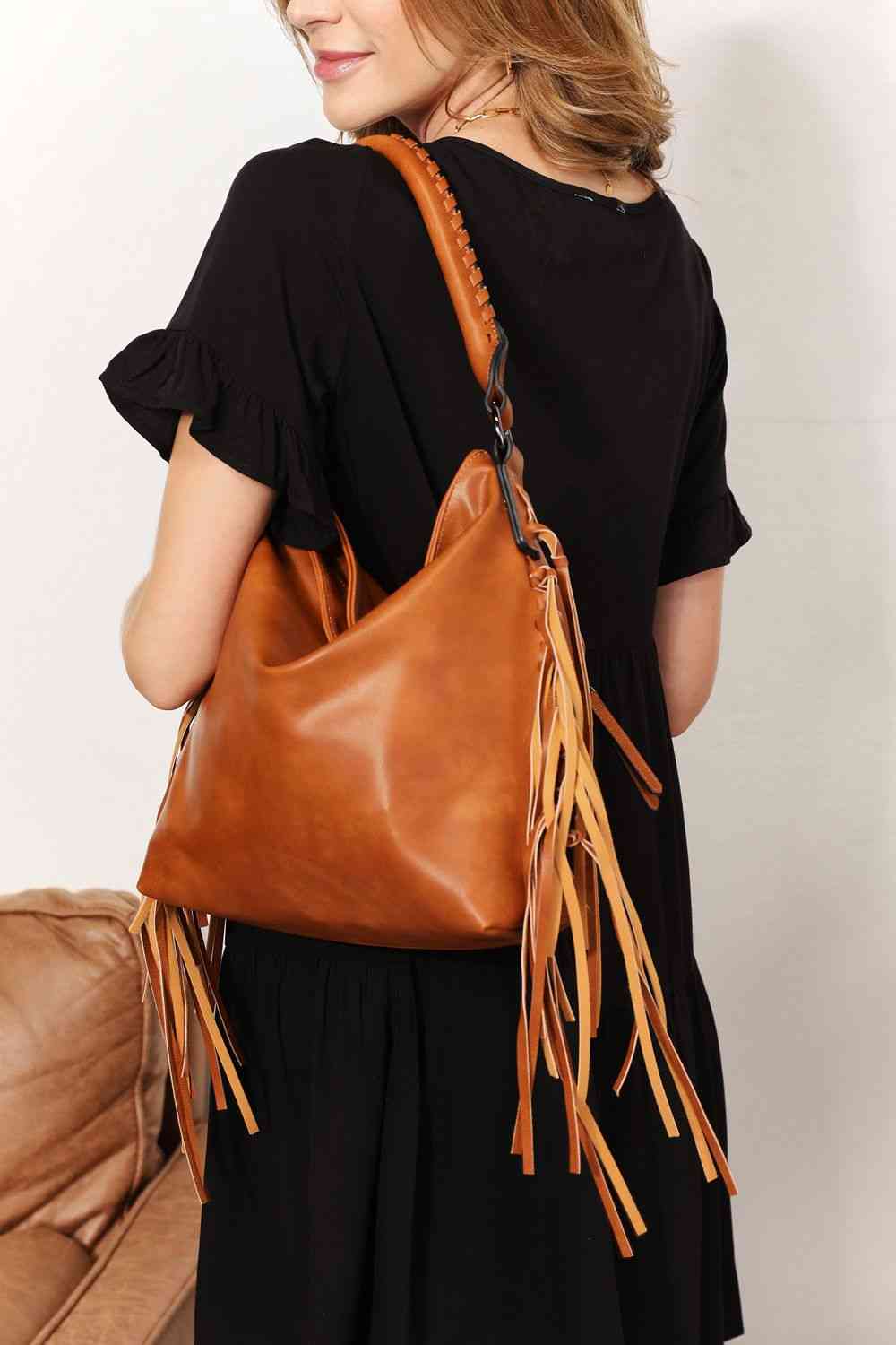 Leather Fringe Bag