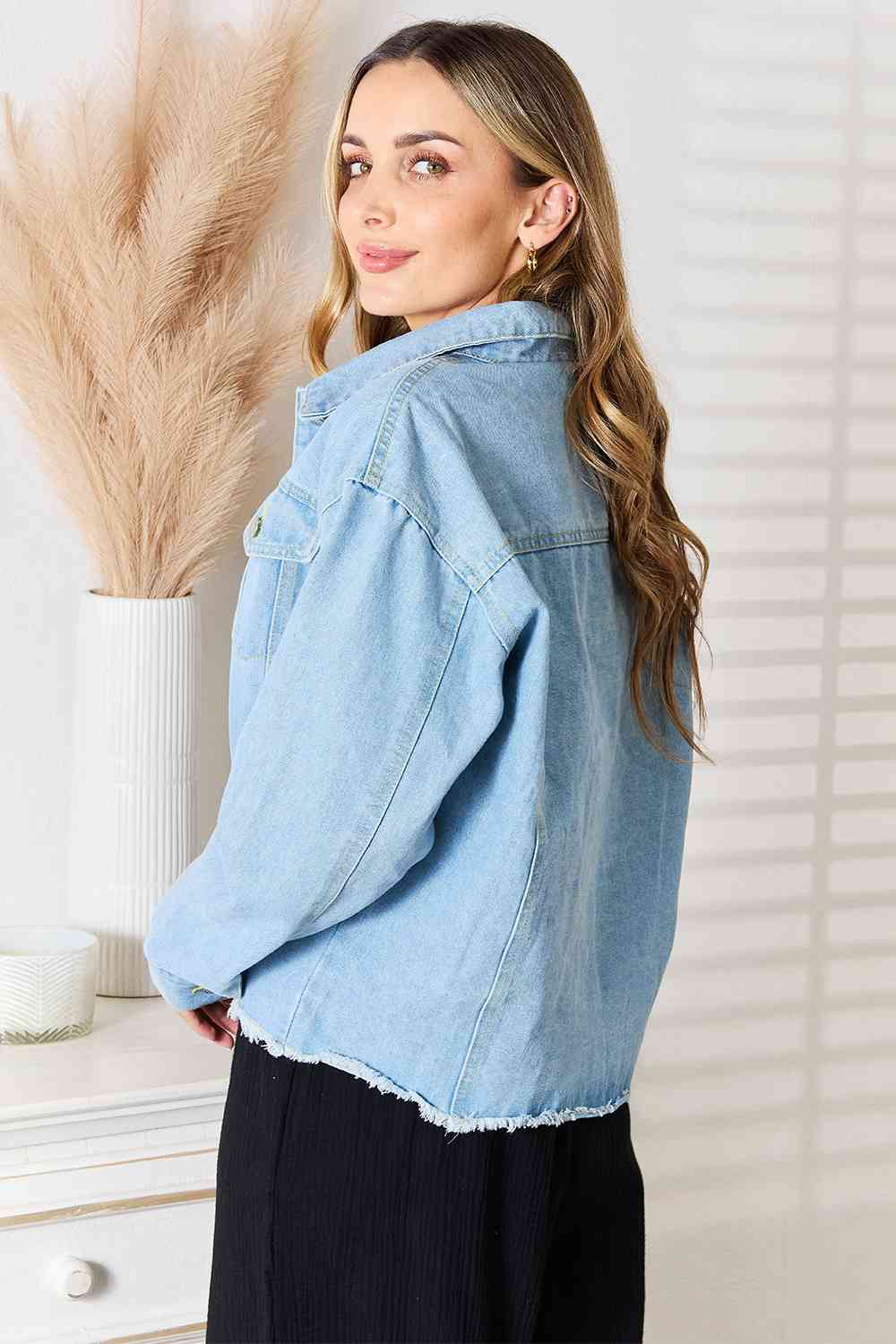 Raw Hem Denim Jacket